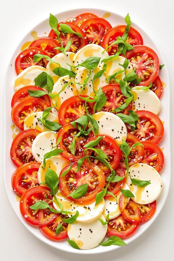fresh mozzarella tomatoes basil