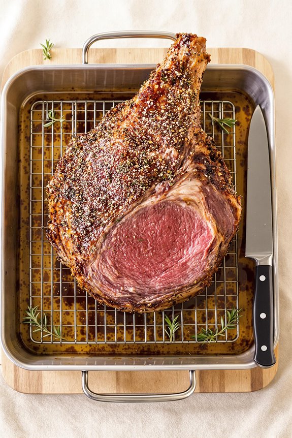 garlic crusted rib roast recipe