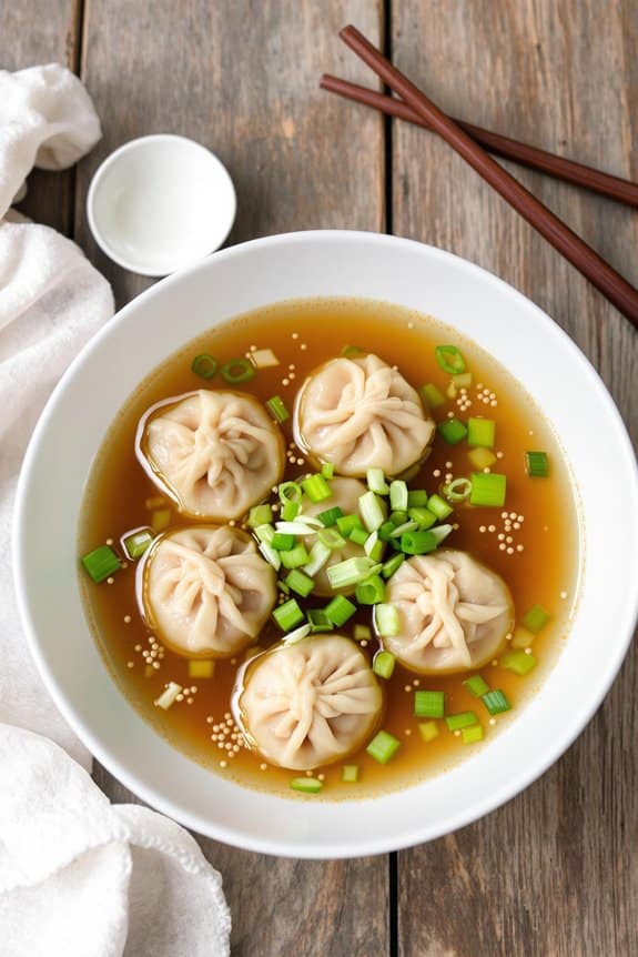 ginger pork wonton soup