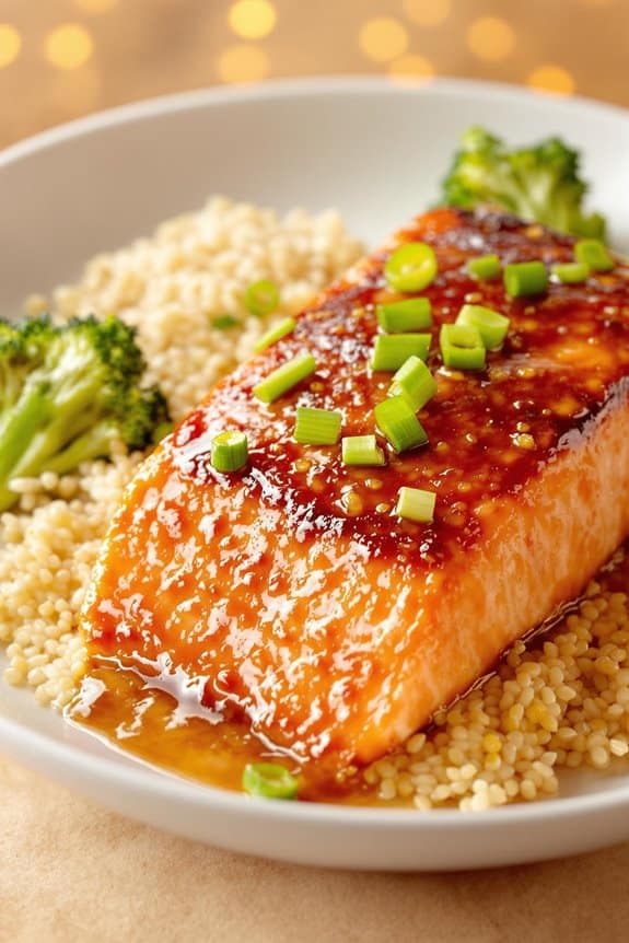glazed teriyaki salmon preparation