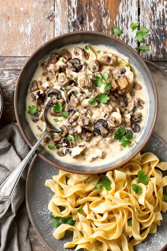ground beef stroganoff recipe