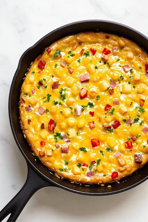 ham and potato frittata