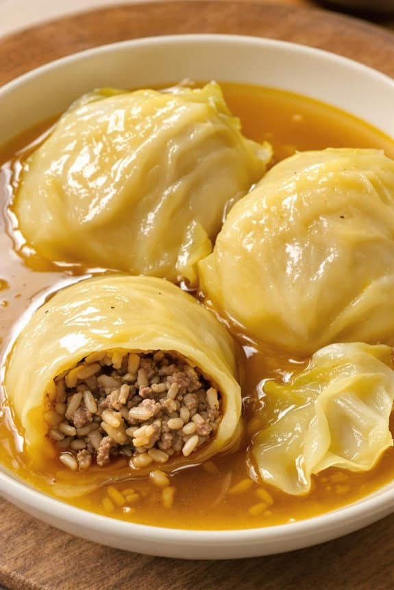 hearty homemade cabbage rolls