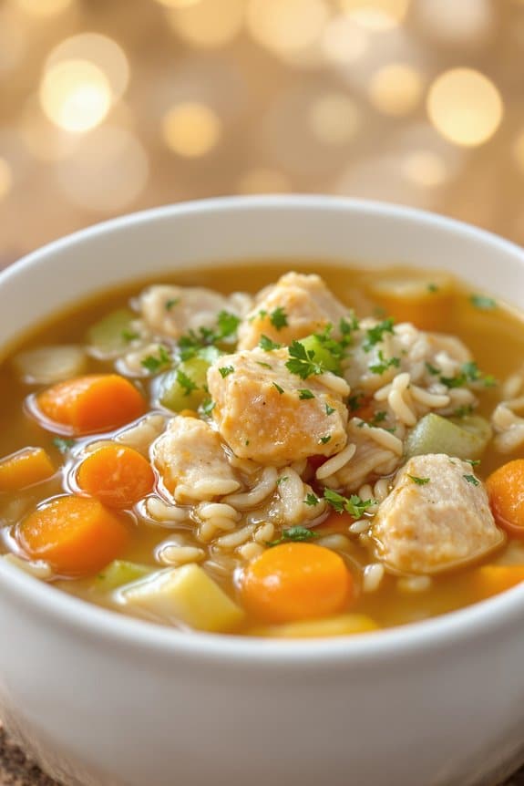 hearty homemade chicken soup