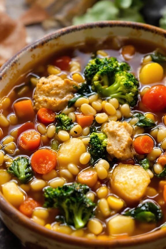 hearty homemade vegetable soup