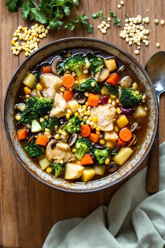 hearty homemade vegetable soup