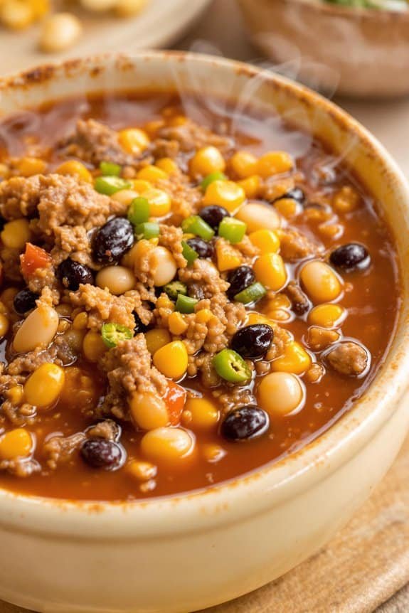 hearty loaded taco soup