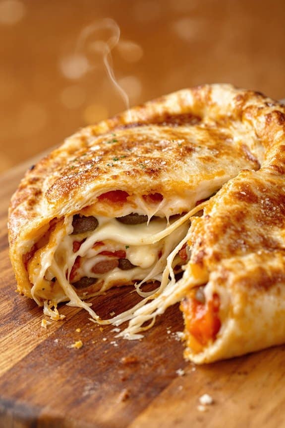 homemade italian sausage calzone