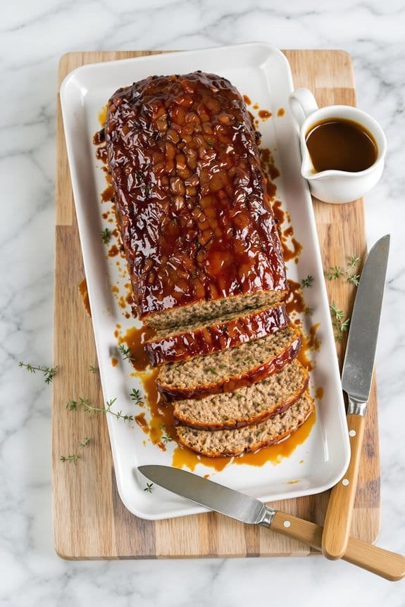 homestyle meatloaf with glaze