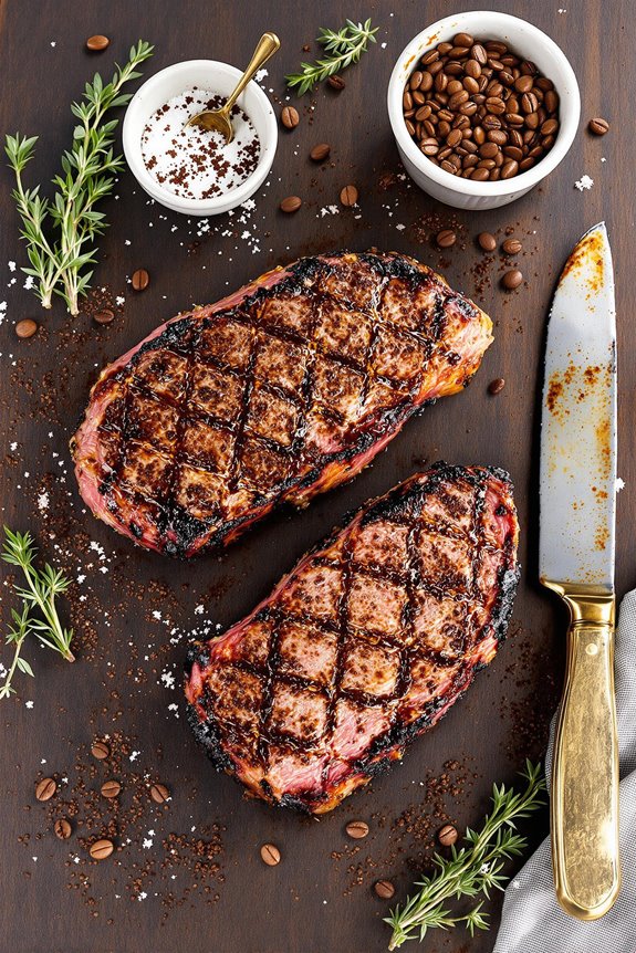 jamaican coffee crusted steak