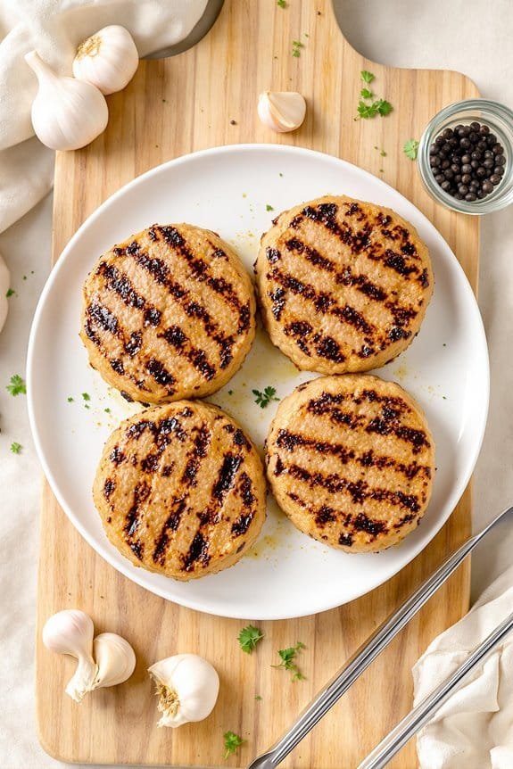 juicy garlic turkey burger