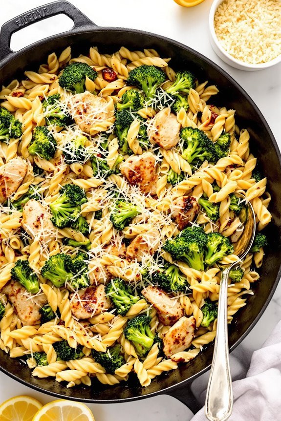 lemon chicken broccoli pasta
