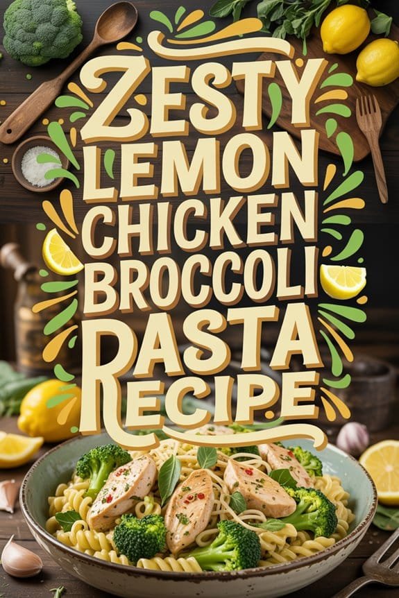 lemon chicken broccoli pasta z0spw