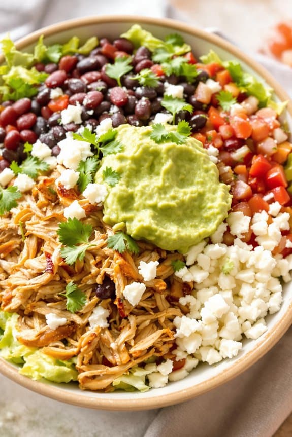 loaded chicken burrito bowl