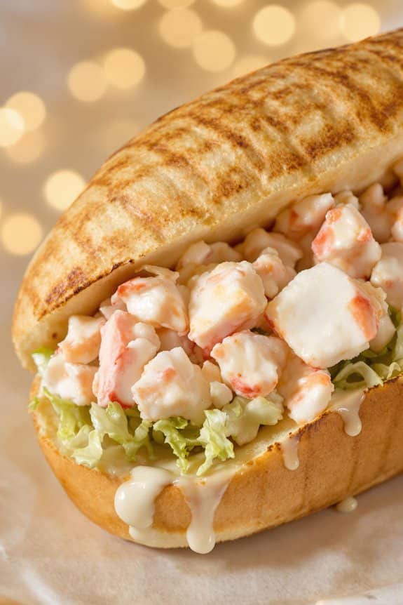 lobster roll with lemon butter