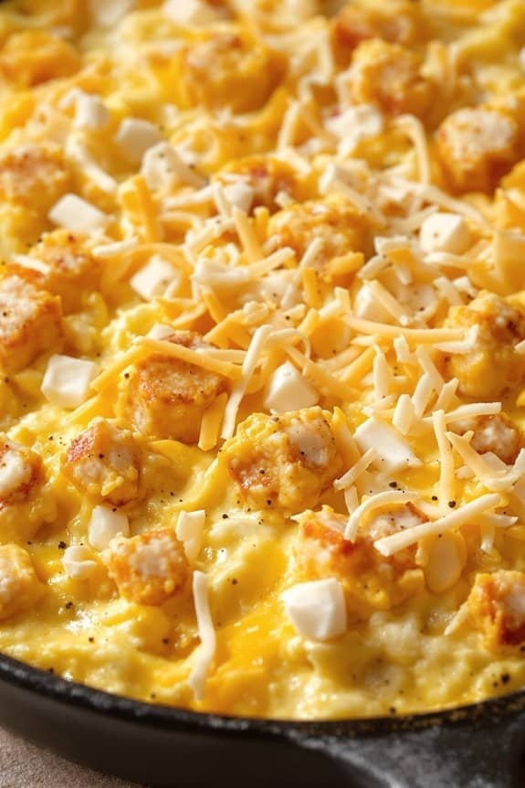 luxurious crab cake scramble