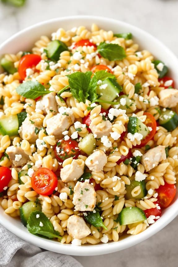 mediterranean chicken orzo salad
