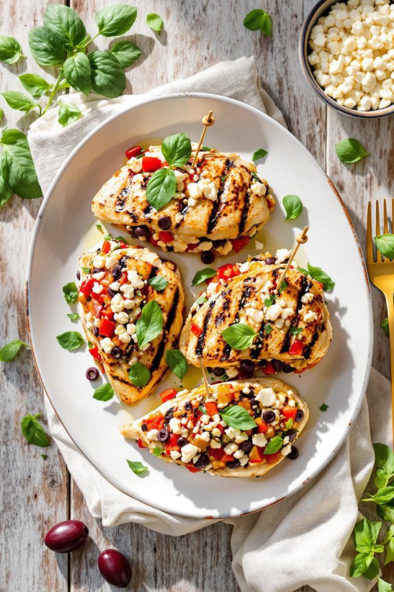 mediterranean feta stuffed chicken