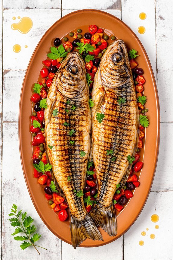 mediterranean sea bass dish