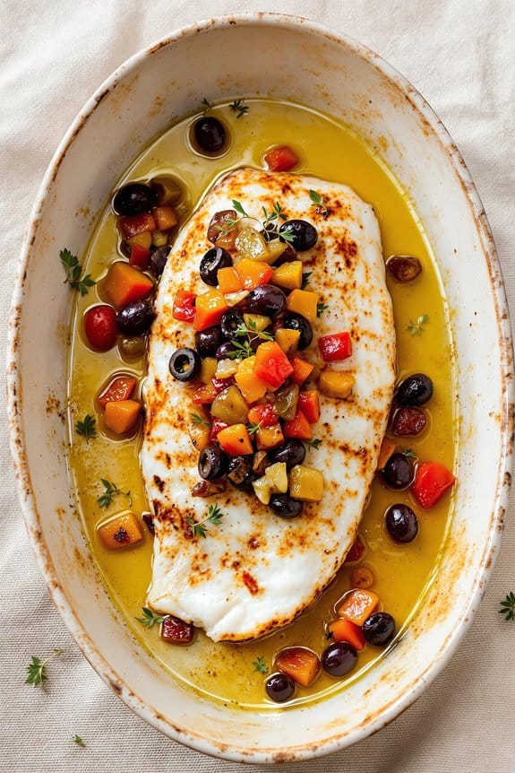 mediterranean swordfish with tapenade