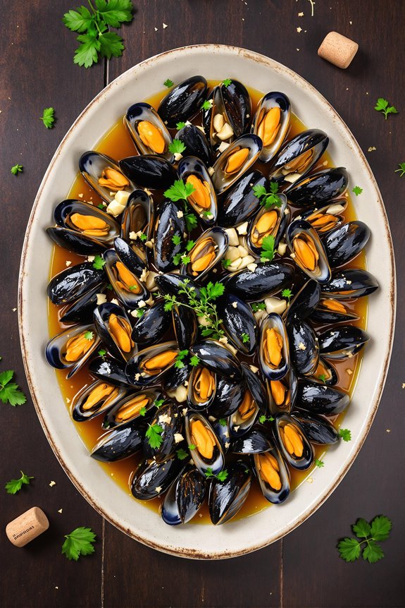 mussels cooked in wine