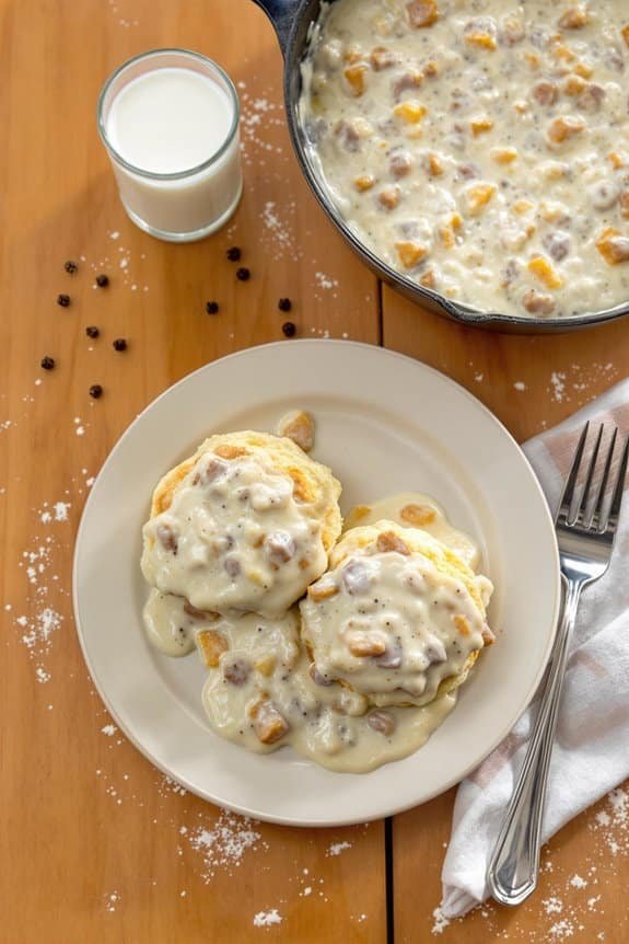 savory biscuits with gravy