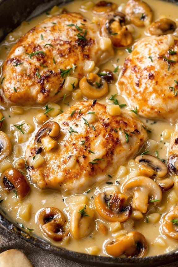 savory chicken mushroom delight