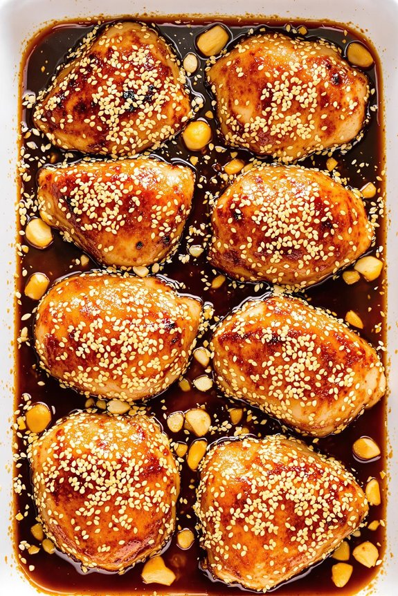 savory garlic sesame chicken