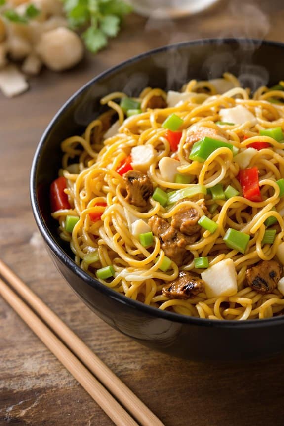savory pork chow mein recipe