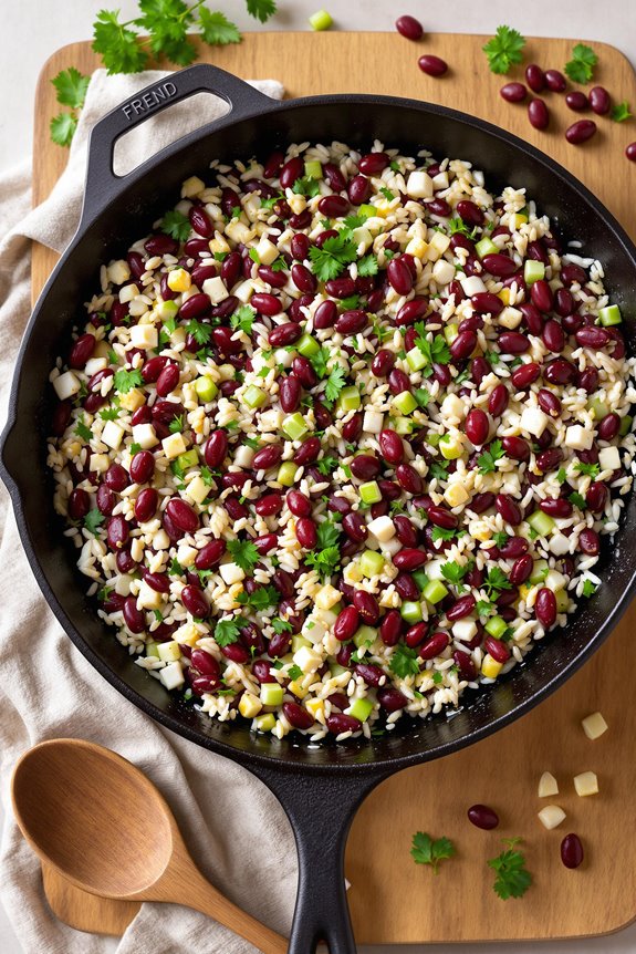 savory rice and beans