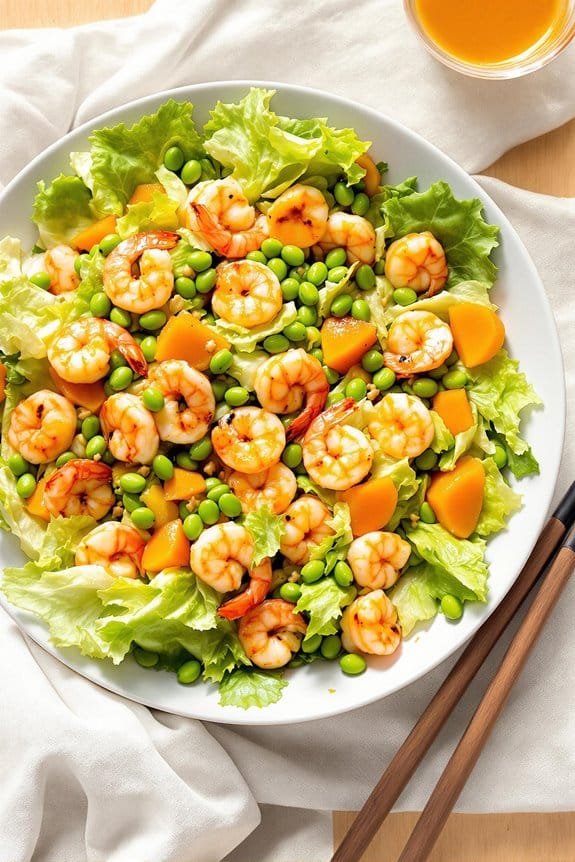 shrimp salad with mandarin