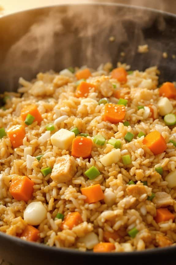 sizzling chicken fried rice