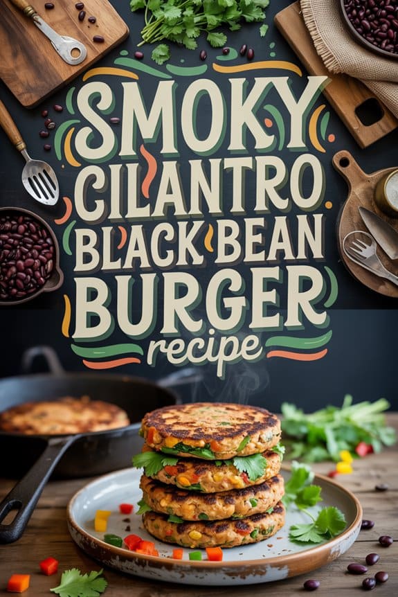 smoky cilantro black bean burgers 5mau1