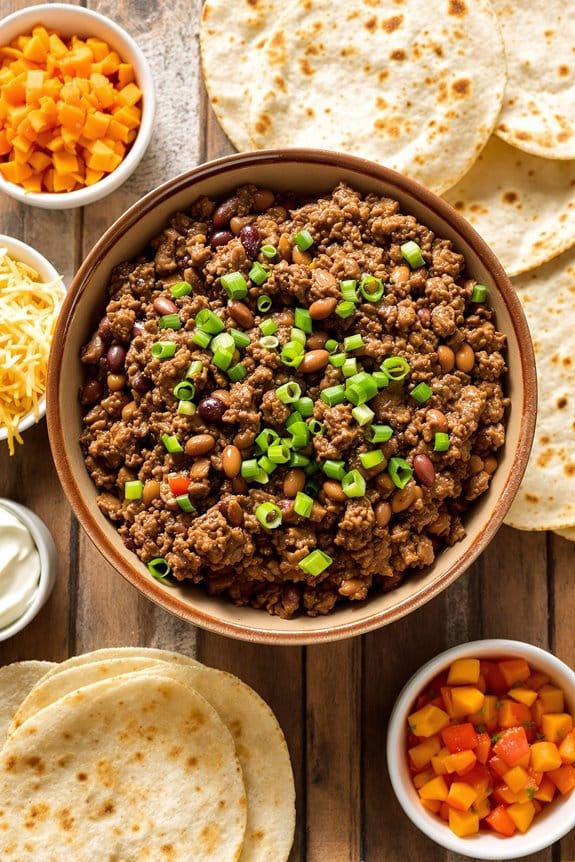 smoky ground beef burrito