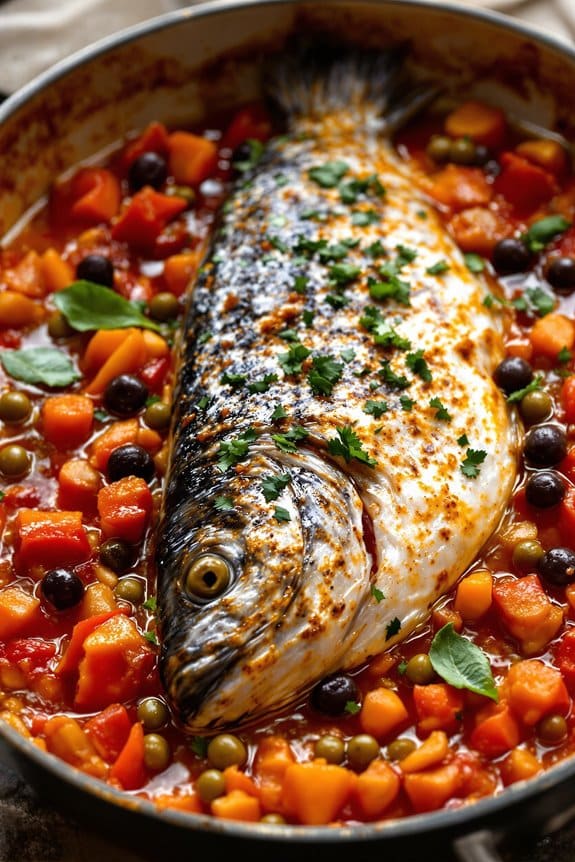 spicy mediterranean sea bass recipe