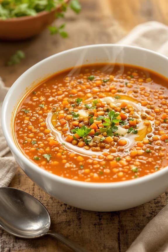 spicy red lentil soup recipe