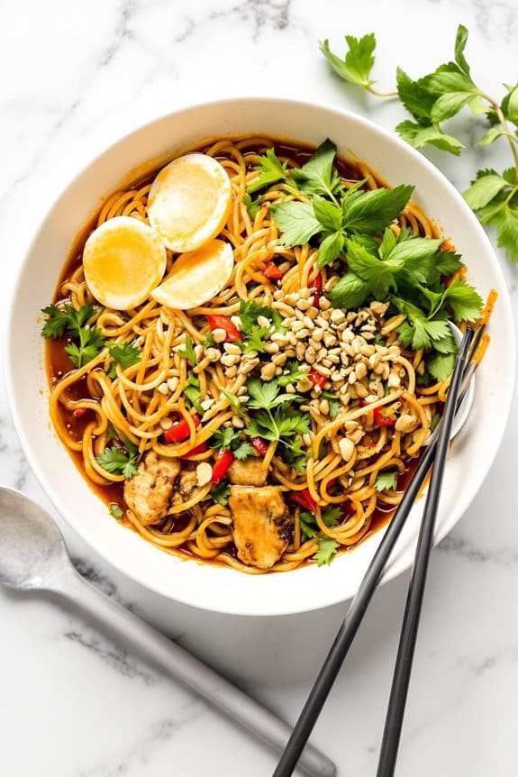 spicy thai noodle dish