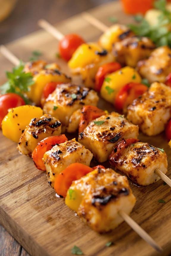 tropical chicken kebabs recipe
