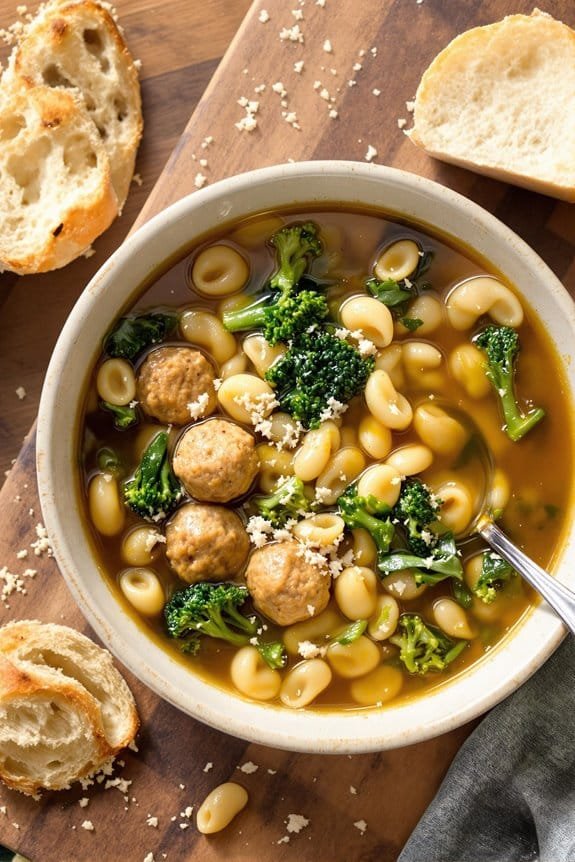 turkey meatball broccoli rabe stew
