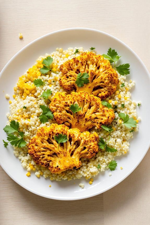 turmeric garlic cauliflower steak