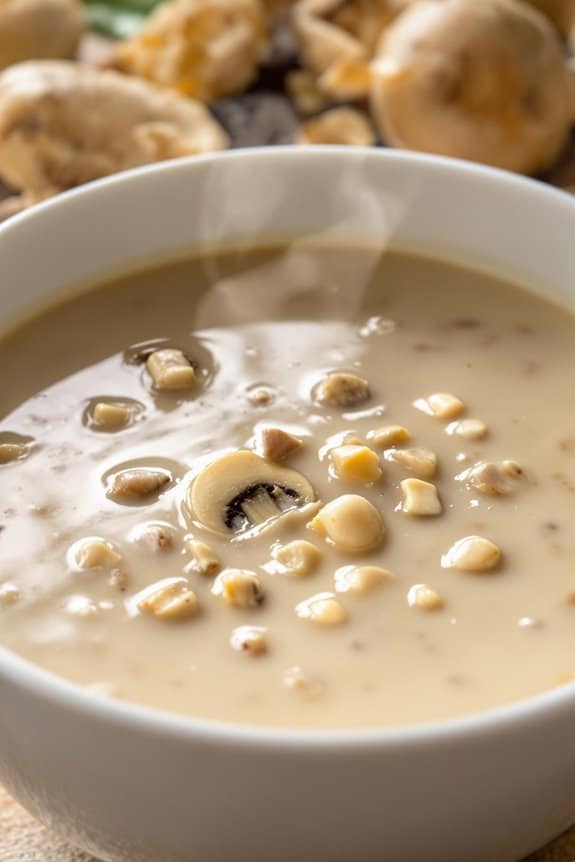 velvety cream of mushroom soup