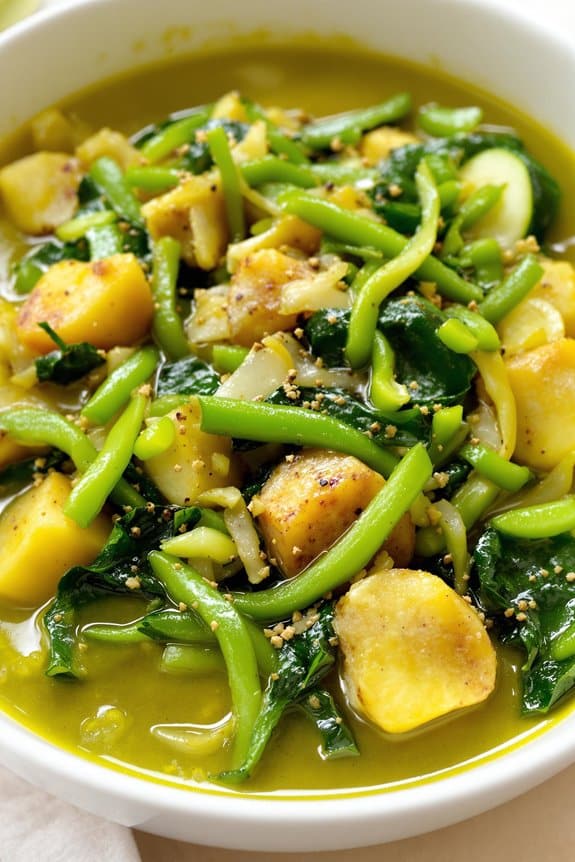 vibrant vegetable green curry