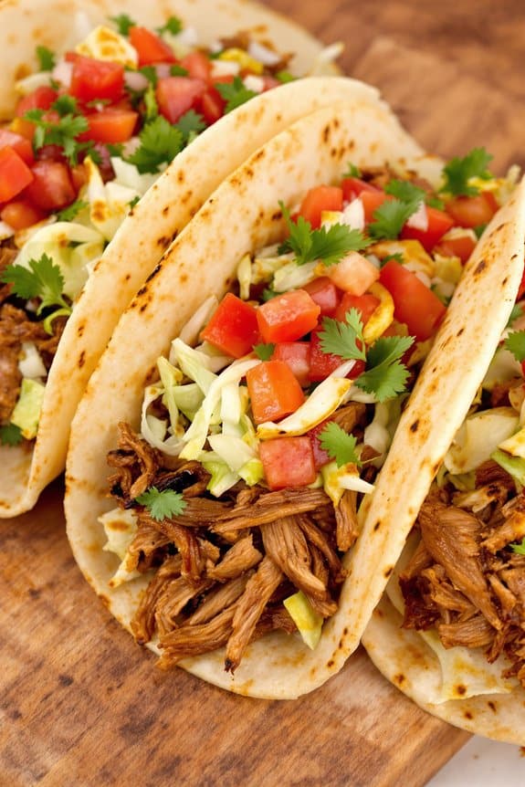 warm tortillas assemble tacos
